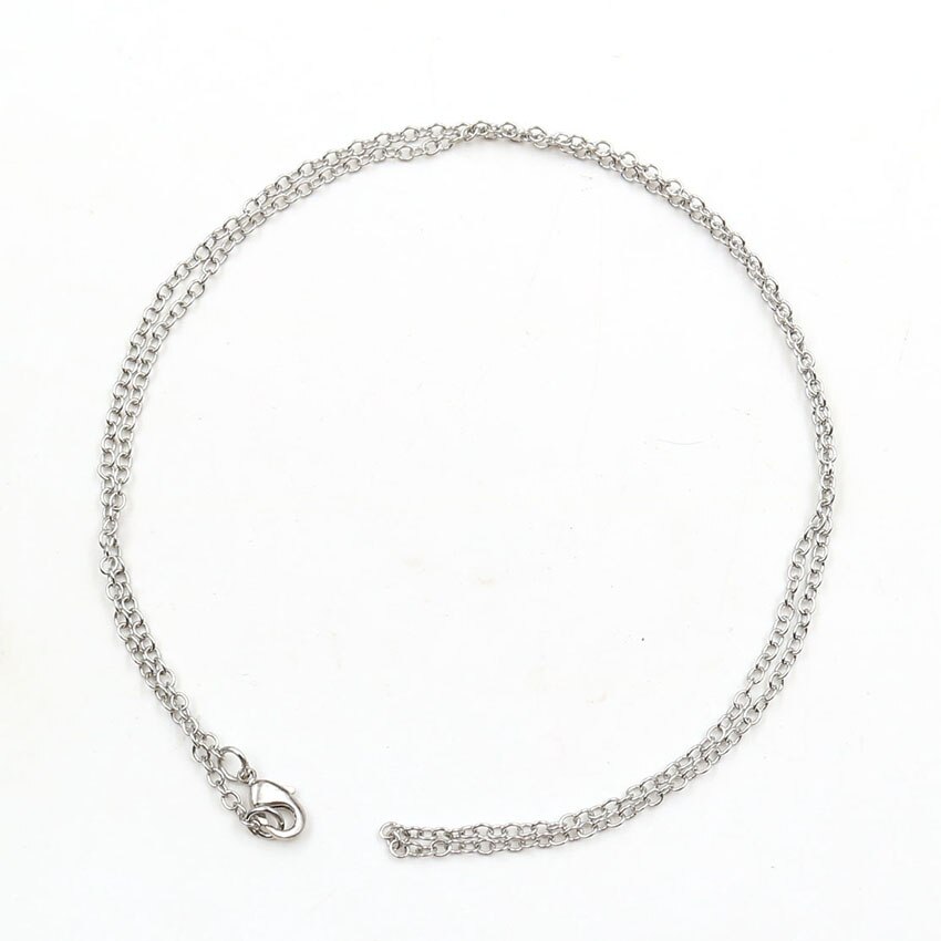 10 pièces/lot Simple Style or/or Rose/argent/Bronze couleur 50 cm longueur collier chaîne femmes bijoux à breloques