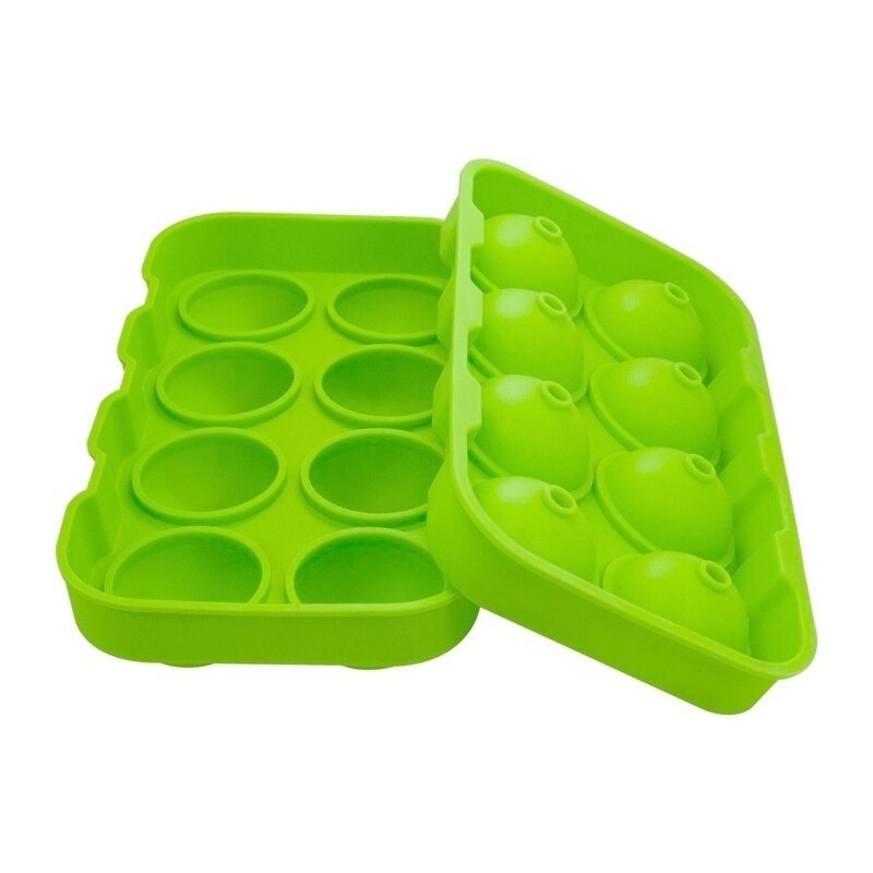 8 huller stor kugle silikone isterning whisky cocktail drinks kugle isform bakke