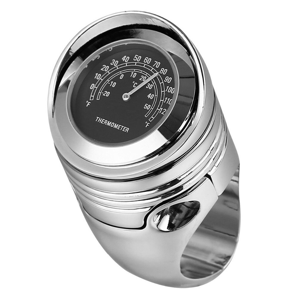 Thermomètre universel chromé pour guidon de moto, 1 1/4 "1.25", jauge de température
