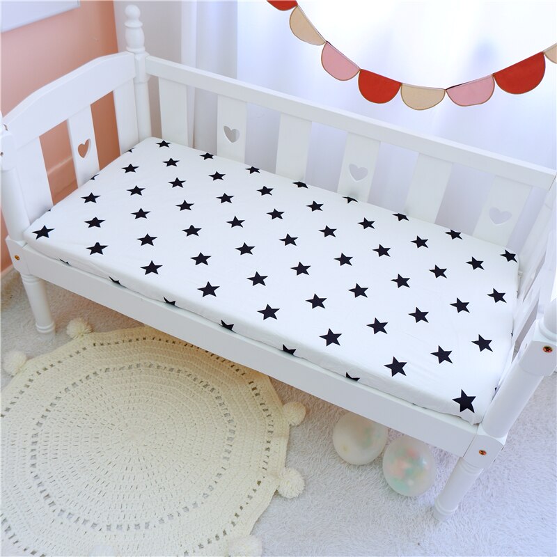Baby bomuldssengetøj lagen sengetæppe barneseng seng krybbe madrasbeskytter sengetæppe 130*70 cm: Flamingoer