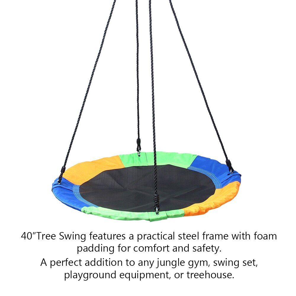 1M 40 Inch Schotel Draaien Boom Nest Swing 900D 600lbs Vliegende Giant Touw Ronde Swing Camping Kids Game outdoor Apparatuur