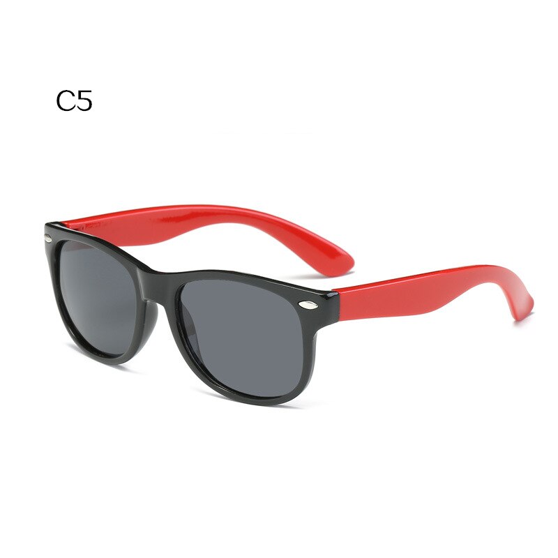 Oulylan Sonnenbrille freundlicher Jungen Mädchen Sonnenbrille Polarisierte Ultra-weiche Silikon Sicherheit Brillen Art Baby Brille UV400: C5