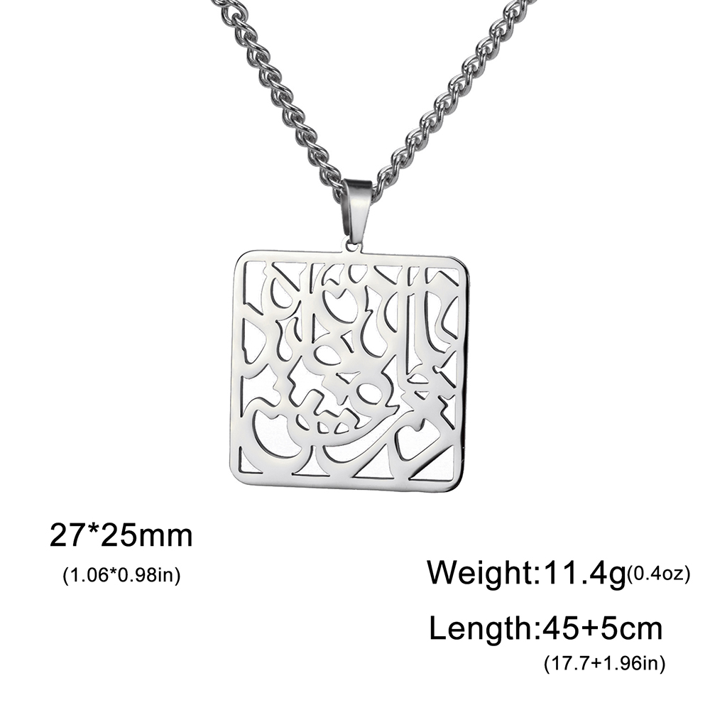 Dawapara Negen Punt Bahai Bahaism Ster Ketting Perzische Kalligrafie Farsi Parsi Hanger Roestvrij Stalen Sieraden: Goud / Roest Rood