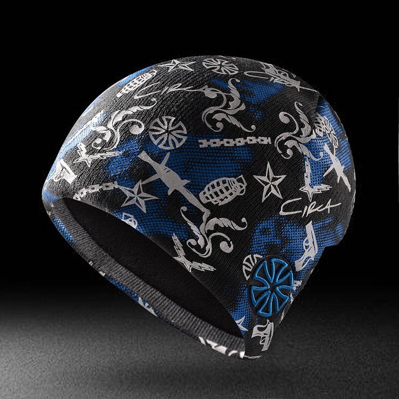 Bonnet Doodle pour homme et femme, , tricoté, à la , pour l&#39;hiver: Gris foncé