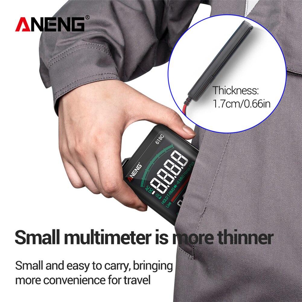 Digital Multimeter Resistance Capacitance Diode Measurement 618C Tools Easily Carrying Lightweight Gadgets for ANENG