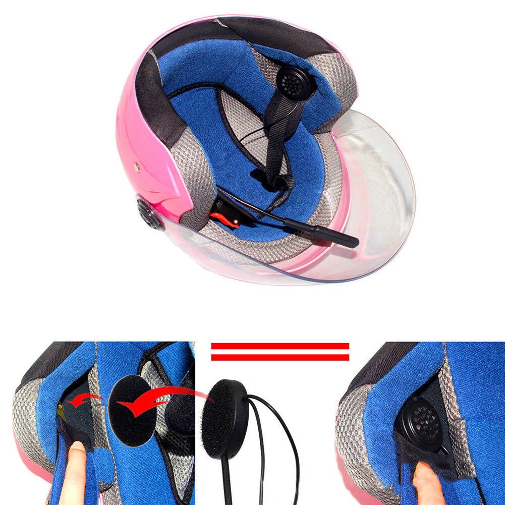 Hjelm intercom motorcykel headset trådløs bluetooth højttaler musik til  mp3 mp4