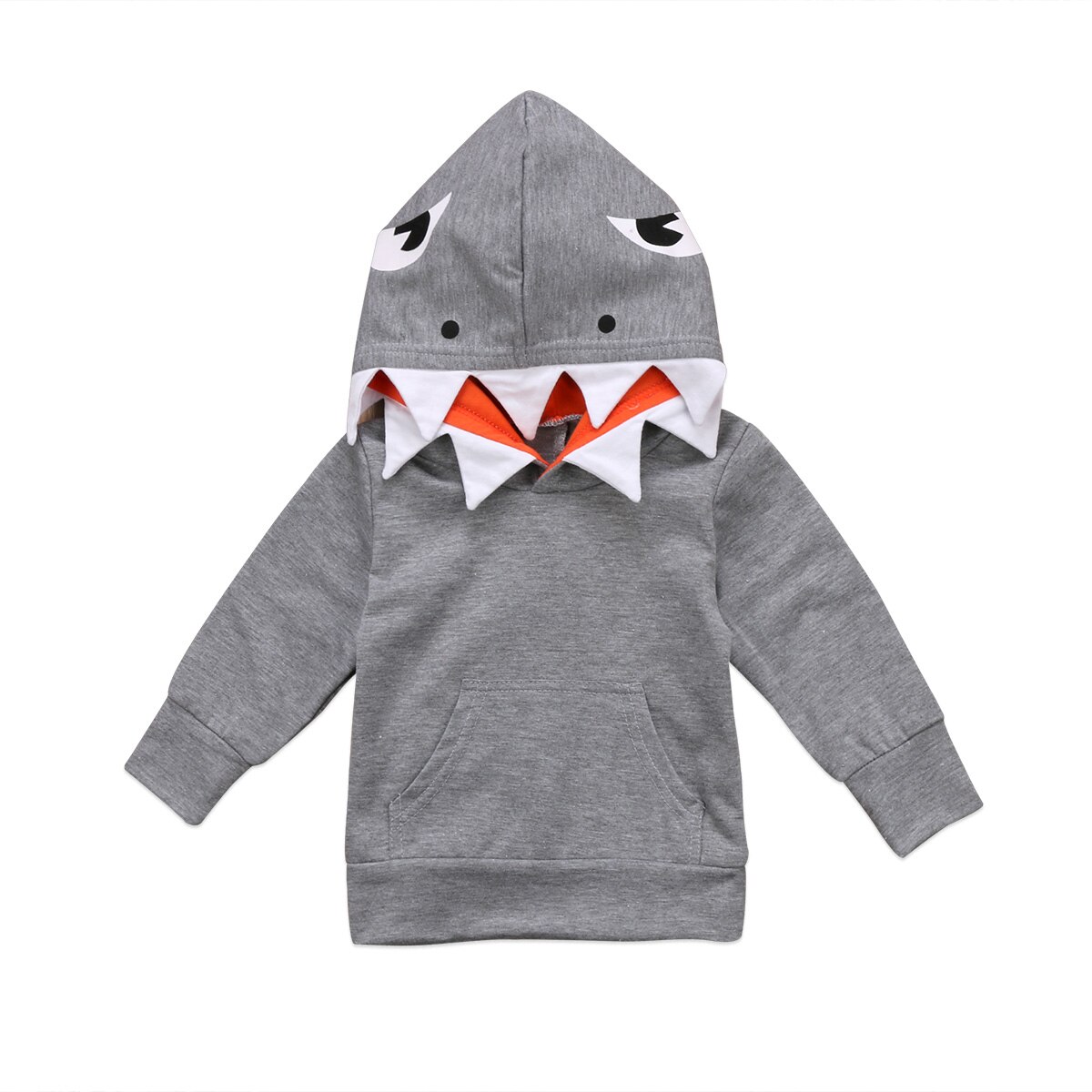 Casual Toddler Kids Boys Shark Hooded Tops Hoodie Pocket Jacket for Boy Coat Outerwear: 4T
