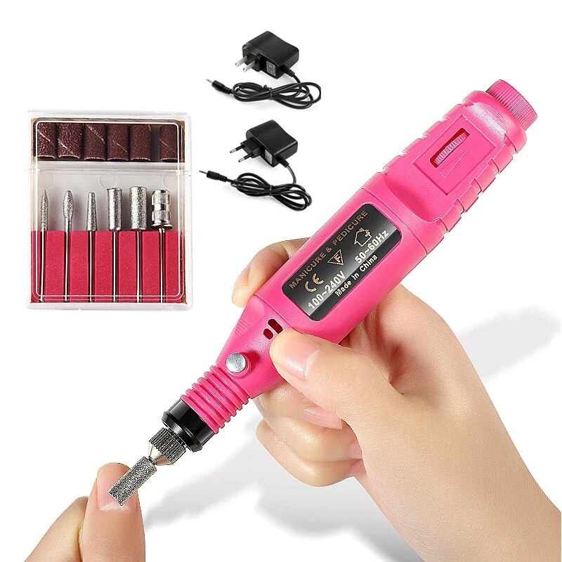 Mini máquina pulidora eléctrica para uñas, herramienta de manicura para pulir esmalte de uñas, elimina la piel muerta y pedicura