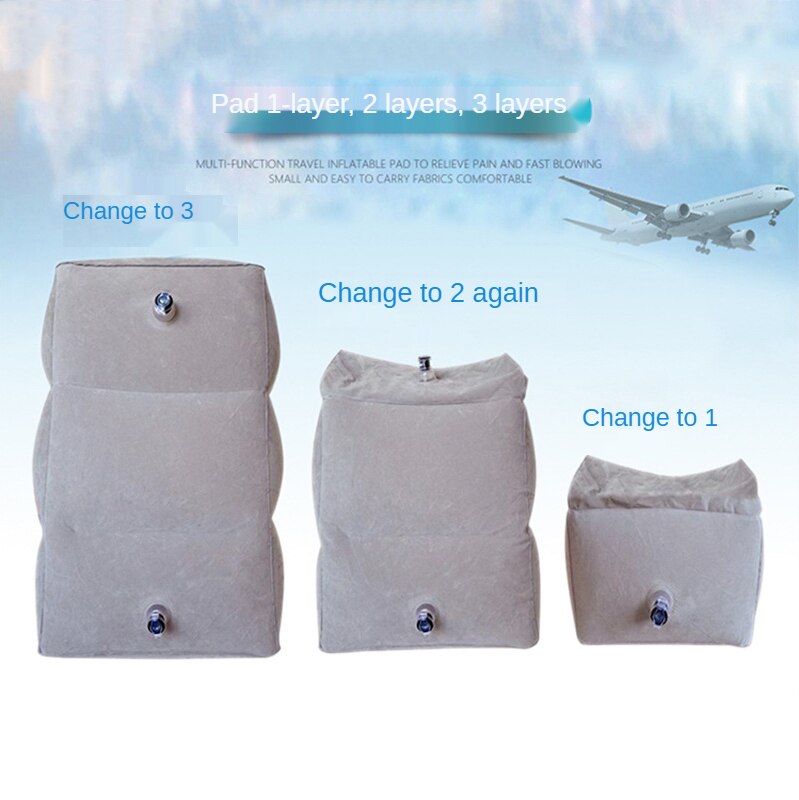 Car Pillow Inflatable Travel Sleeping Inflatable aircraft foot pad foot travel supplies leg train sleeping Aircraft Pillow