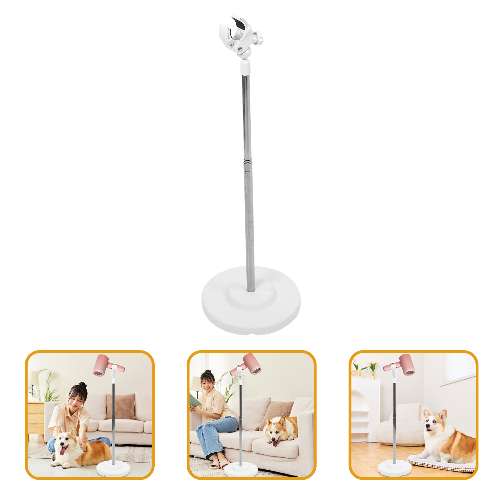 Holder Dog Blow Dryer Hair Stand Adjustable HandsFree Blower With Clamp Flexible Arm Pcs Wall Cradle Straightener Hairdryer