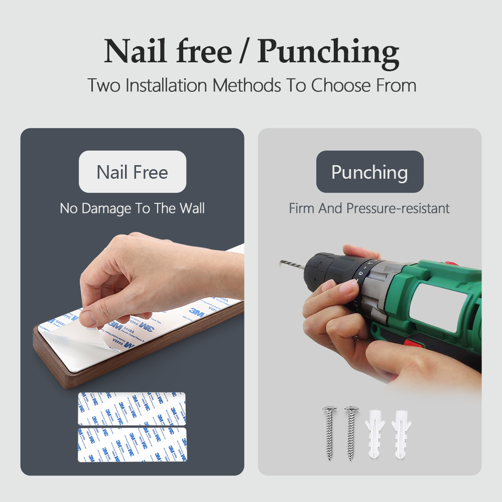 XINZUO-soporte magnético de 15 pulgadas para cuchillos, tira de madera maciza de nogal, potente Soporte de doble fila, fuerza magnética fuerte, sin clavos