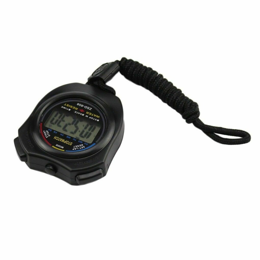 Digital Chronograph Stopwatch LCD Display Timer Counter Stop Watch Waterproof Sports Battery Powered