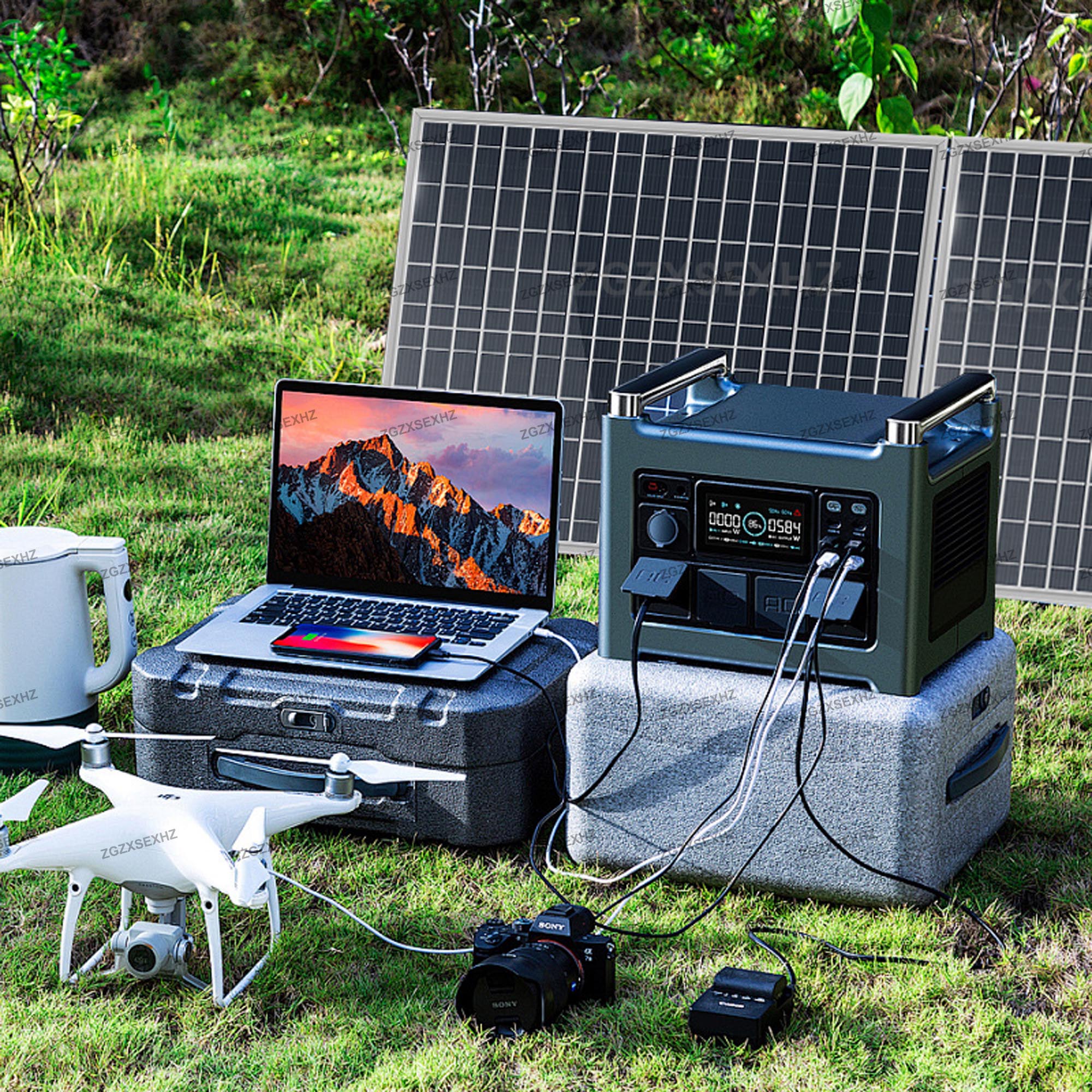 Panel solar de 500 W y 12 V, controlador de 100 A, cargador rápido de baterías para hogar/camping/autocaravana/coche, kit de energía fotovoltaica móvil, sistema solar.