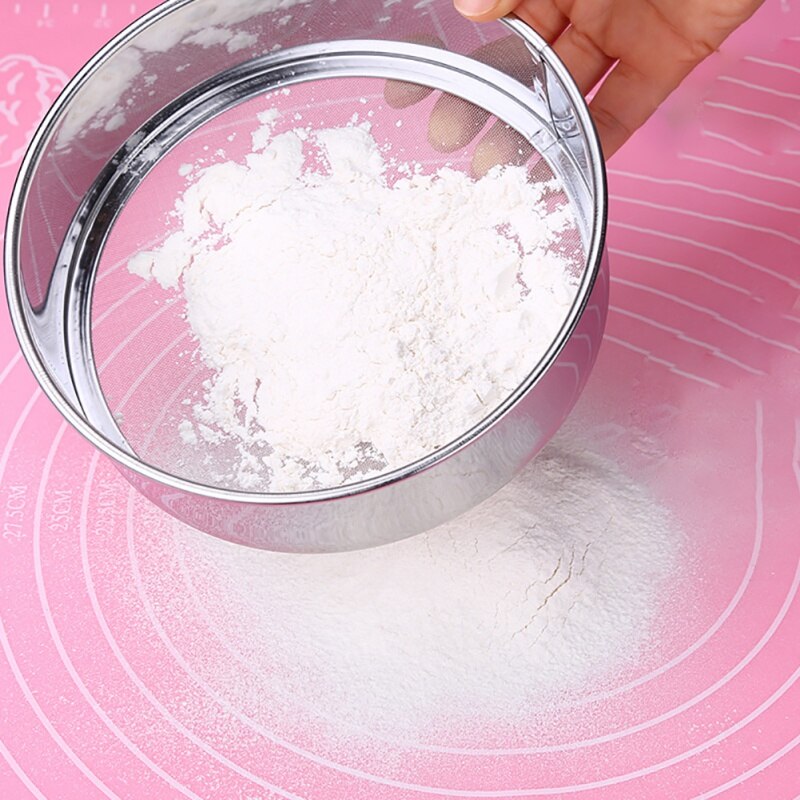 Stainless Steel Mesh Flour Sifting Sifter Sieve Strainer 60 Mesh Filter Flour Sieve Cake Baking Kitchen Tools