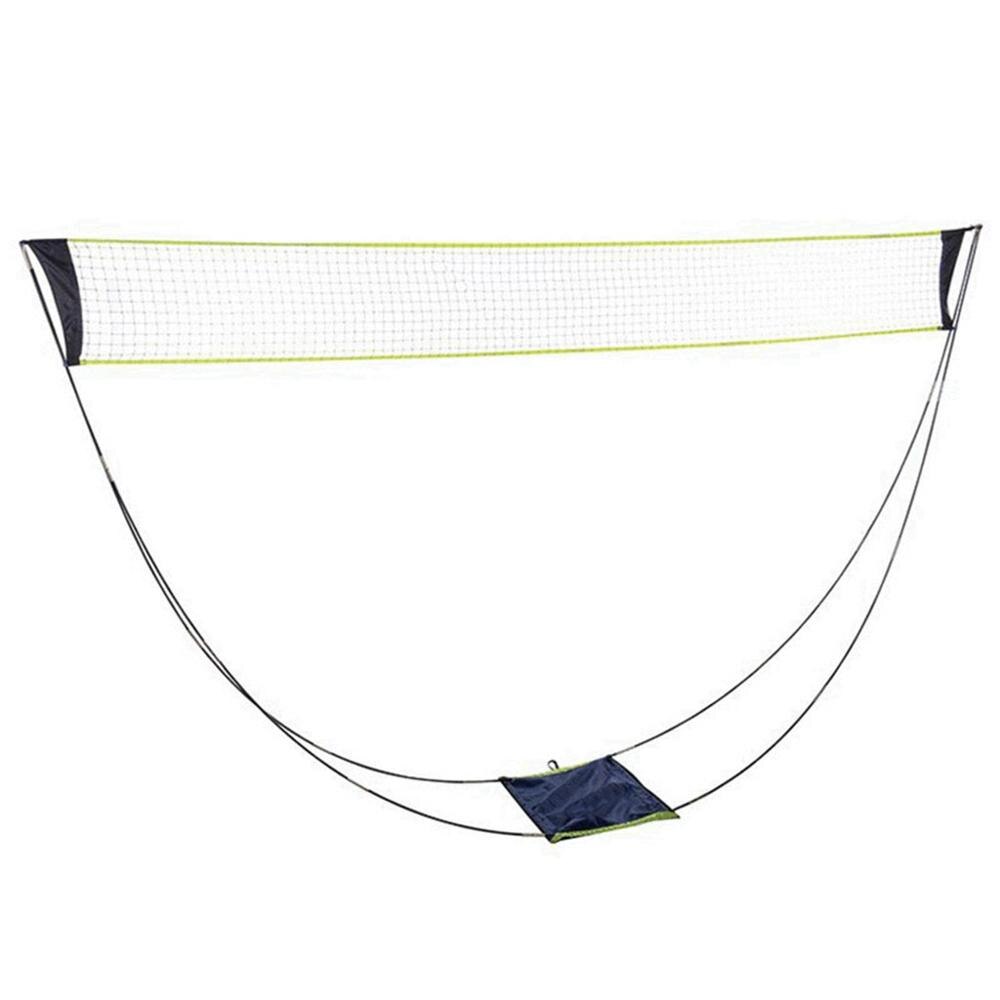 Rede portátil do badminton com suporte leva o saco, rede de badminton do tênis do voleibol de dobramento-configuração fácil para exterior/interno