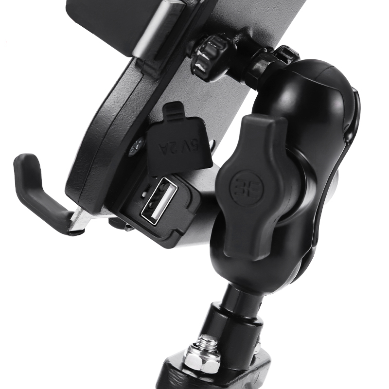 Für Colove KY400X/500X 500F Motorrad CNC Lenker Rückspiegel praktisch Halfter GPS Stand halterung