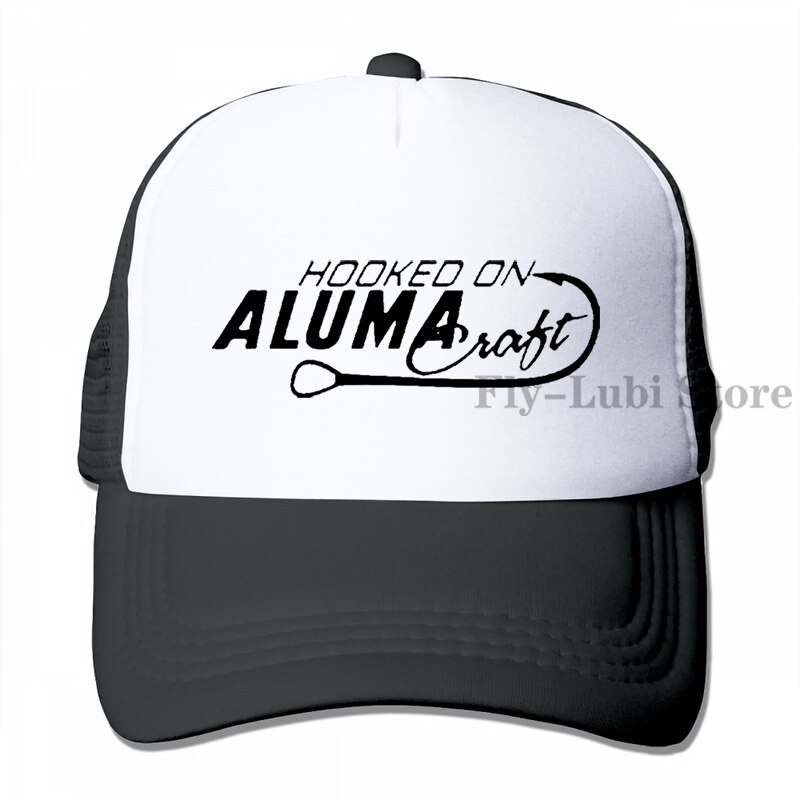 Hooked On Alumacraft Fishing Die Cut Baseball cap men women Trucker Hats adjustable cap: 3-Black