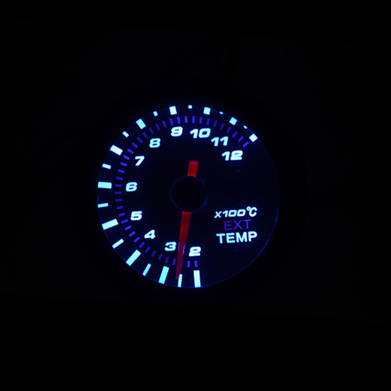 2 &quot;52Mm Universele Uitlaatgastemperatuur Auto Gauge 200-1200 C Meter Auto Blauwe Led