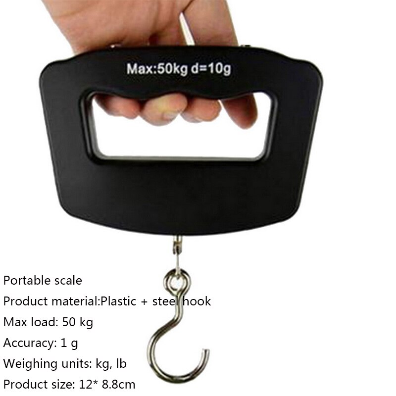 40kg/100g LCD Digital Electronic Scale Luggage Scale Portable Travel Suitcase Bag Hanging Scale Weight Balance Handheld