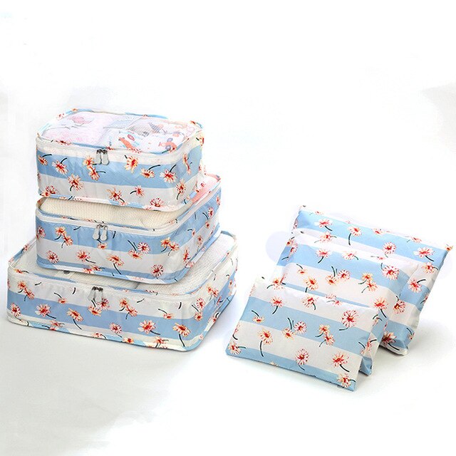 6P/ Oxford Cloth Travel Mesh Bag In Bag Luggage Organizer Packing Cube Organiser for Clothing: 4