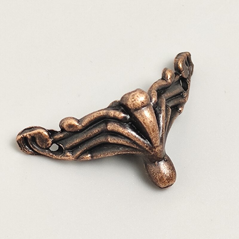 50PCS Antique Golden Jewelry Box Wood Case Decorative Feet Leg Corner Protector Pure Copper Bottom Support Foot