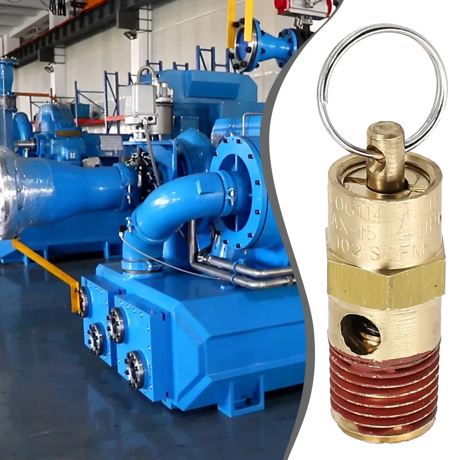 1/4 -tums npt-koppling för luftkompressor 200 säkerhetsventil för avlastningstryck, tankavstängning 125 psi 135 psi 175 psi 250 psi 270 psi
