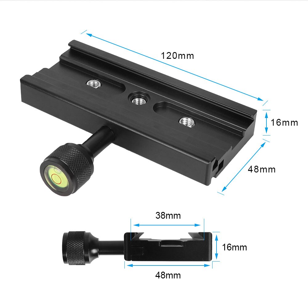 KIMRIG 120mm Quick Release Plate Clamp - Arca Swiss Style Tripod Mount for DSLR Cameras: H1227