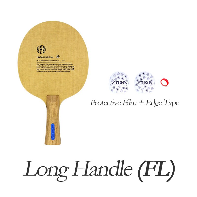 Original SANWEI HC6S Hino-Carbon Table Tennis Blade Racket (Light Weight, 3+2 HINOKI CARBON OFF+) HC-6S Ping Pong Bat Paddle: FL FT