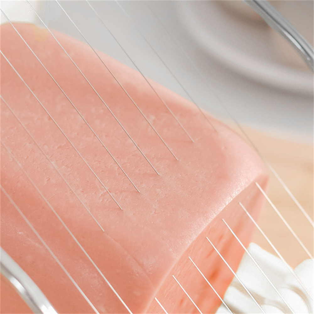 Luncheon Meat Slicer 304 Reinforced Stainless Steel Boiled Egg Fruit Soft Cheese Slicer Spam Cutter
