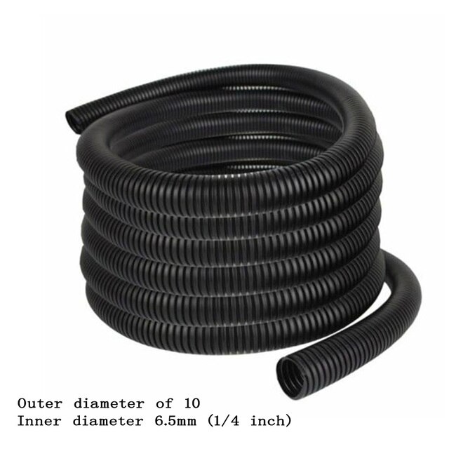98FT 1/4\" 3/8\" Protective Tube Split Wire Loom Conduit Polyethylene Tubing Black Color Sleeve Tube 30m Home Improvement: 1 4 inch