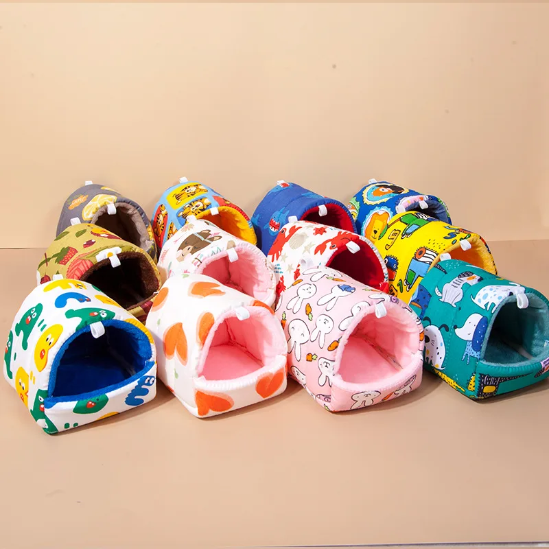 Casa para mascotas, cama para hámster, jaula súper cálida para conejillo de indias, accesorios, cueva, escondite acogedor para erizo, ardilla, jaula colgante para mascotas