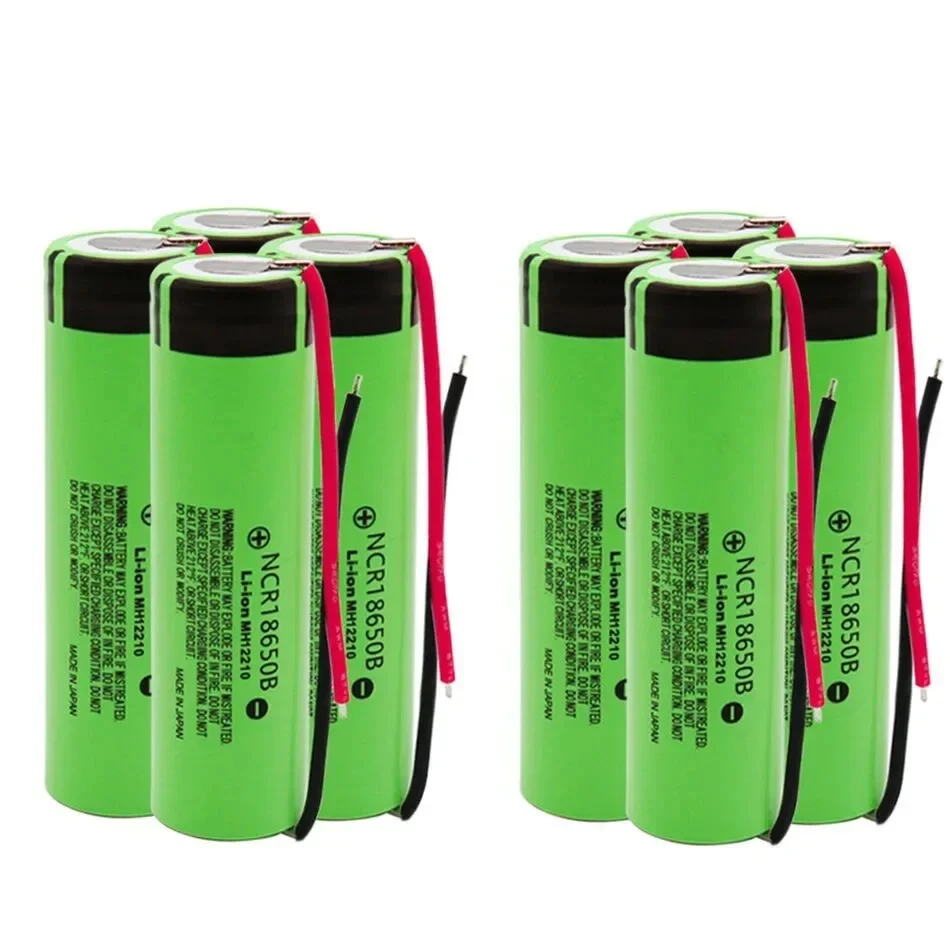 18650 battery 34B 3.7v 3400mAh ncr18650 rechargeable lithium battery 18650 battery DIY cable