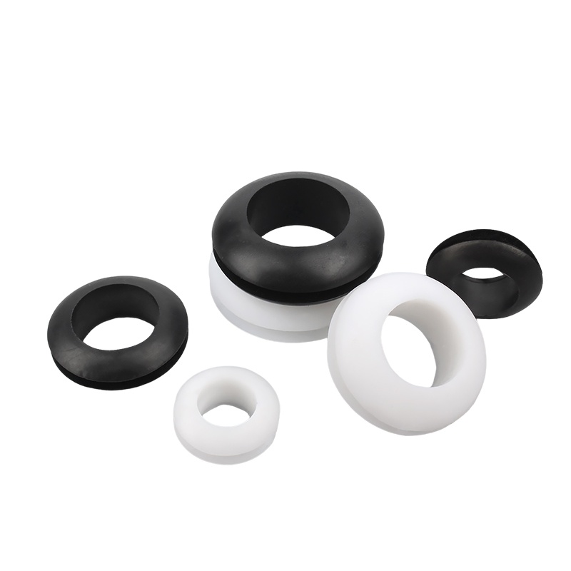 Arandela de goma de PVC blanca/negra de 3 ~ 80mm, junta protectora de bobina de doble cara, junta tórica de alambre con orificio para proteger el orificio del Cable