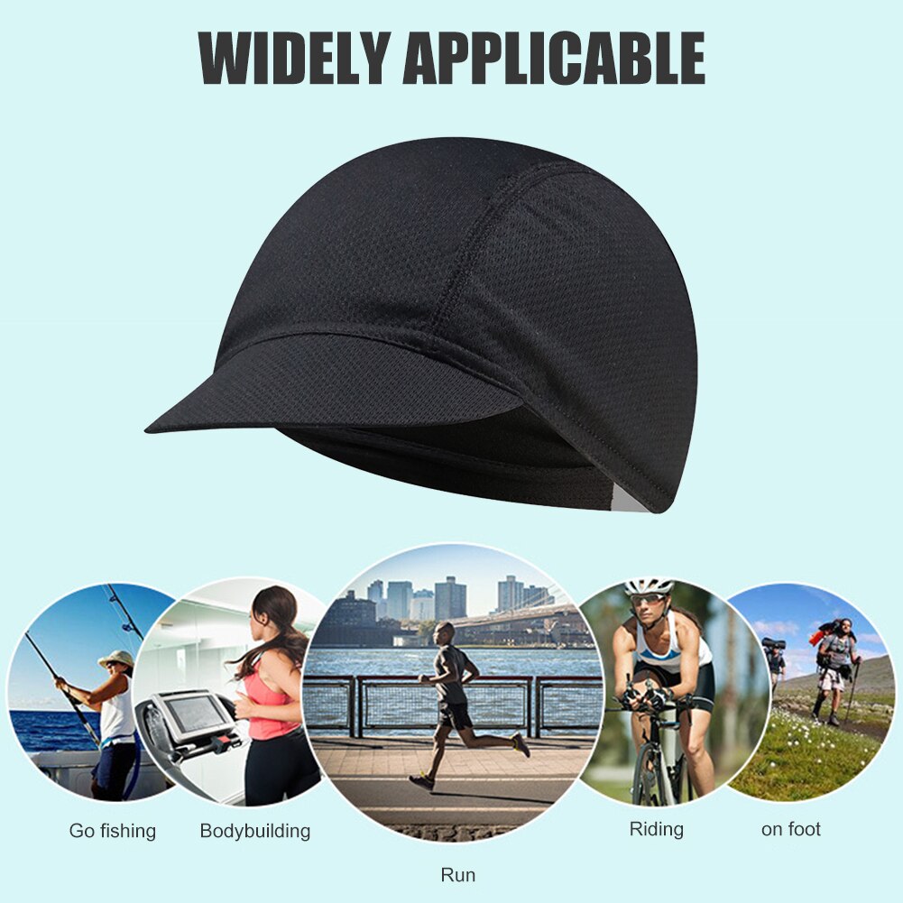 Riding Fietsen Cap Bescherming Zomer Elastische Hoed Fietsen Effen Kleur Mesh Outdoor Zon Draagbare Stofdicht Fietsen Onderdelen