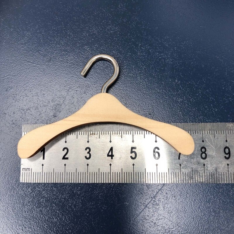 10Pcs Practical Non-Slip Wooden Dolls Clothes Hangers Coat Dress Jacket Organization Shelf Doll Accessories