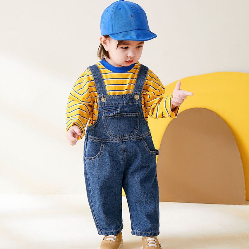 Monos de algodón transpirables para bebé, ropa para niño y niña, pantalones largos, pantalones holgados con tirantes, monos suaves para niño