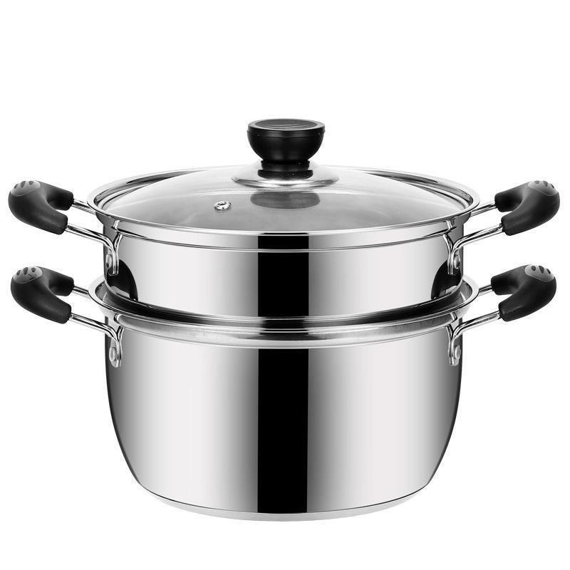 Stainless Steel Thickened Soup Pot Non-stick Pot Small Stew Pot Soup Pot Household Porridge Practical Pot Gas Induction