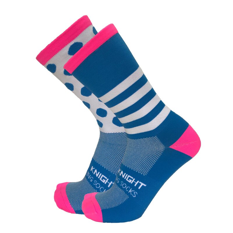 Compressie Fietsen Sokken Wicking Sok Outdoor Racefiets Fiets Sokken: Blauw