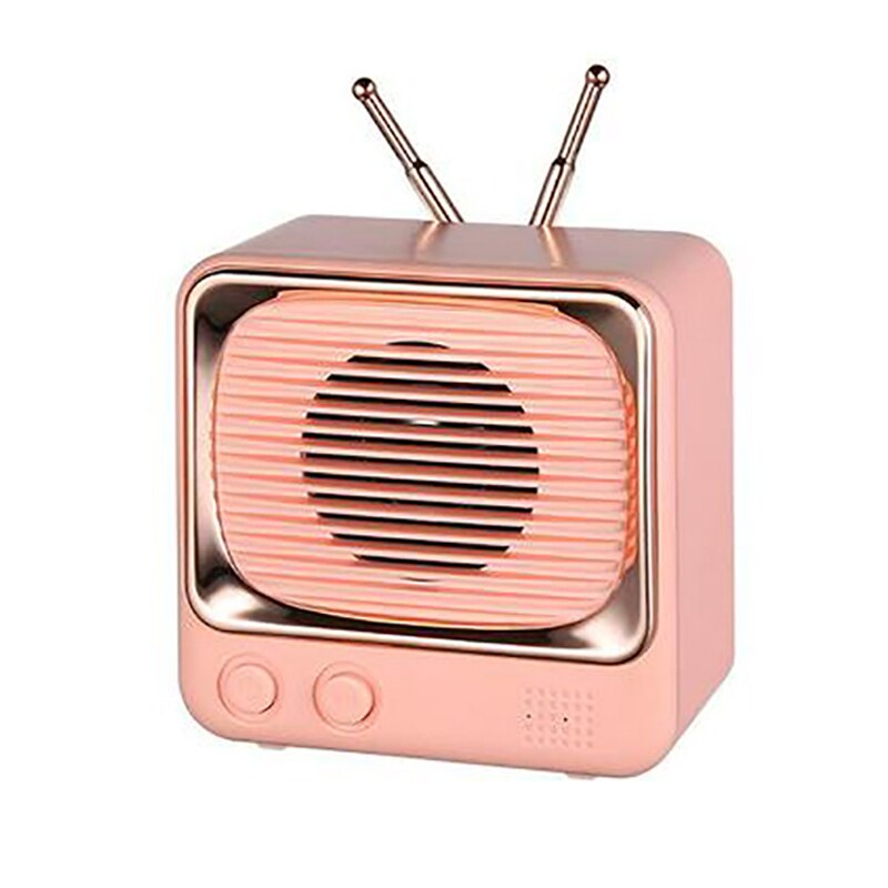 Wireless Speaker Retro TV Bluetooth Speaker Stereo Subwoofer Voice Prompt Portable Mini FM Radio Mobile Phone Holder: 04
