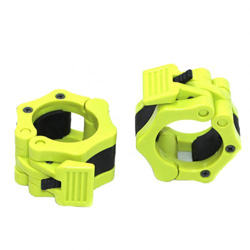 2Pcs 50mm Barbell Collar Locking Clip Clamp Quick Release Bar Gym Fitness Buckle: green