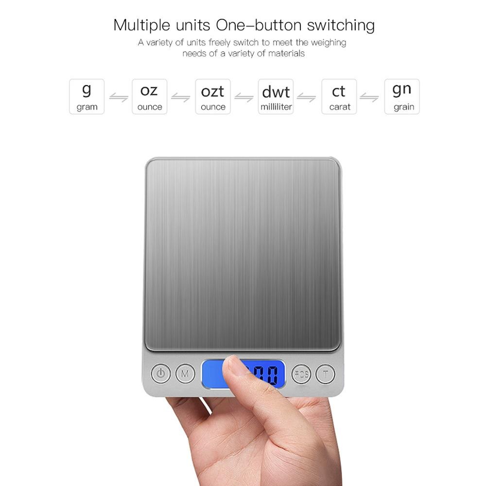 0.5/1/2/3/4/5/10 Kg× 1/0.1/0.01g balances de cuisine haute précision affichage numérique Balance électrique pour bijoux Balance cuisine pesage