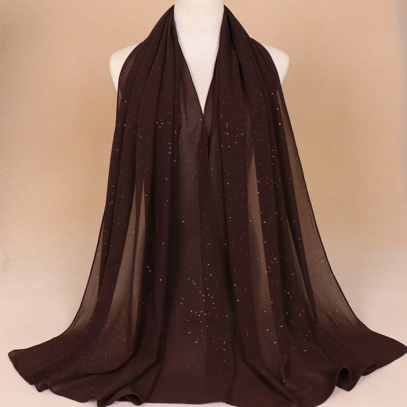Foulard de tête en mousseline de soie or pour femme, couleur unie, châle, pashmina bandana pour femmes, boutiques hijab,: 4