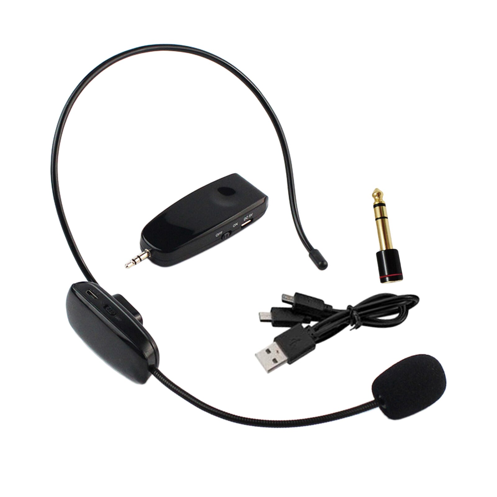 Wireless Microphone Headset, UHF Wireless Headset Mic System, 164 ft Range, with