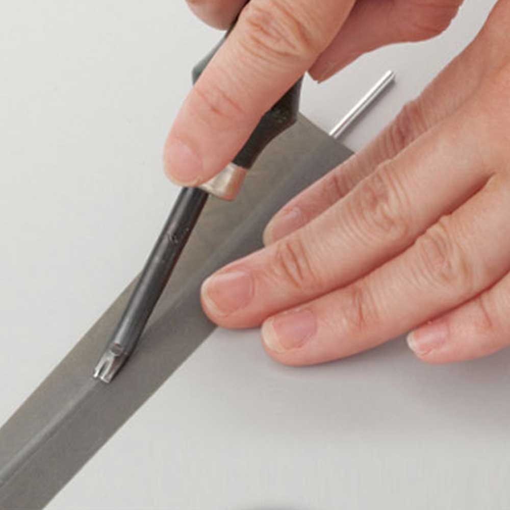 Læder håndværk værktøj 0.6/0.8/1/1.2/1.4 mm træ håndtag kant skråning affasning læder håndværk kniv syning skæreværktøj