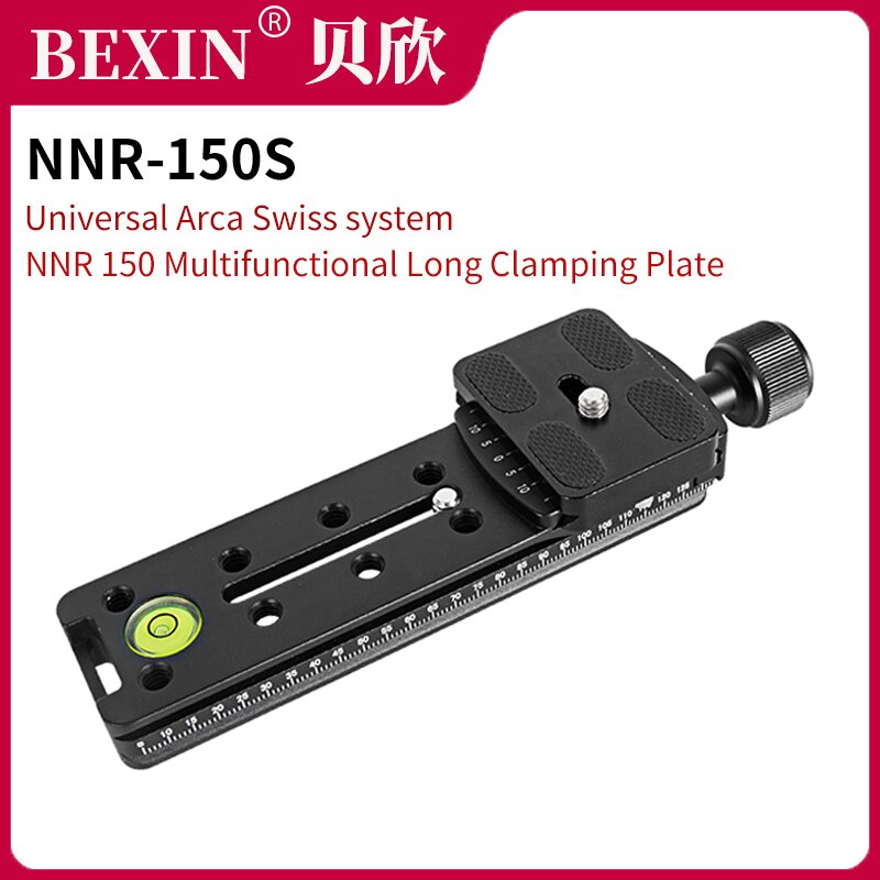 NNR-150 Slide Rail RRS long Quick Release plate Clamp Lens Support Holder for Arca swiss Tripod camera ball head
