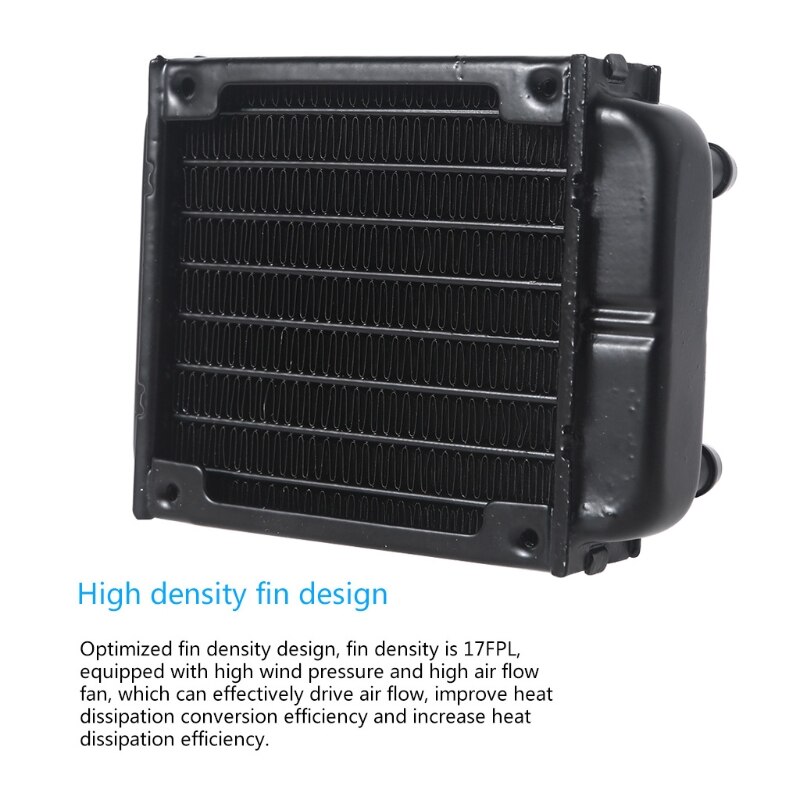 Water Cooling Computer Radiator 10 Pipe Aluminum Heat Exchanger Liquid Cooling Heat Sink for CPU PC Water Cool System