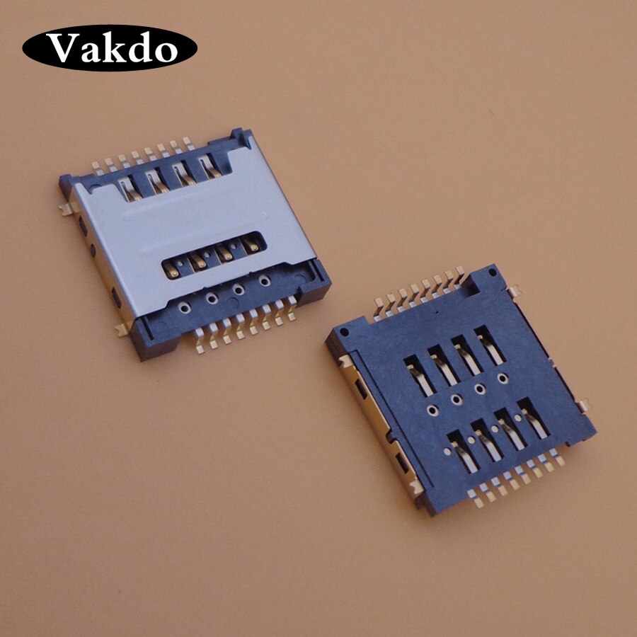 5pcs/lot Dual 8P SIM card reader socket connector replacement for Huawei Y320 G7300 T00 Y325 y518 g600 g7300
