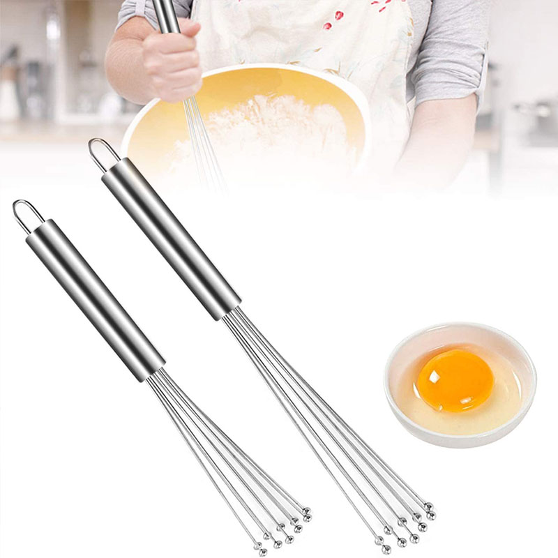Nubecom Handmatige Eierkloppers Garde Mixer Crèmemeel Blending Tool Ei Whipper Roestvrijstalen Eierklopper Duurzame Keukengadgets