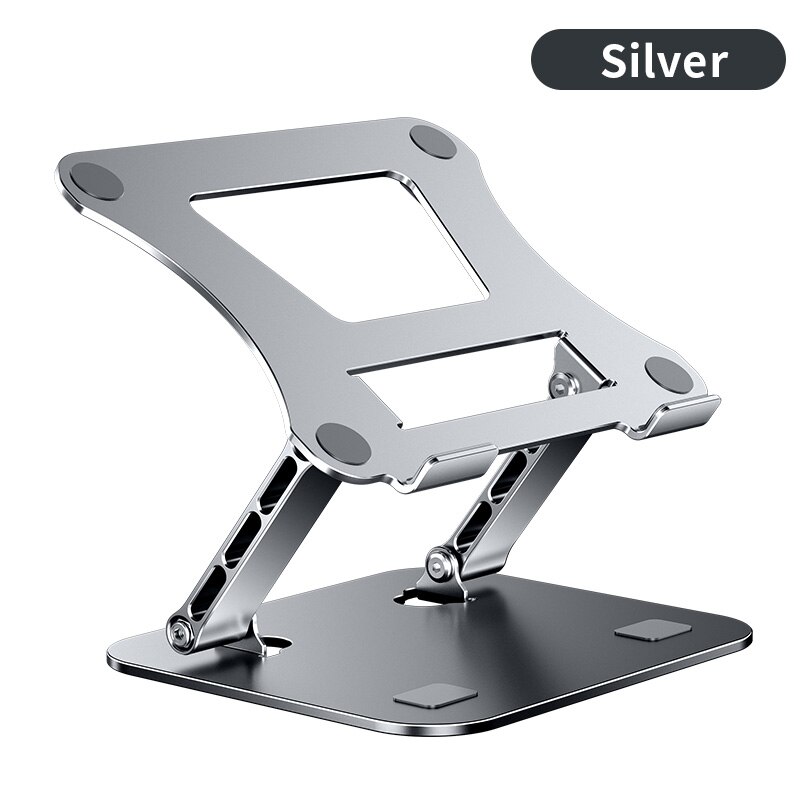 Verstellbarer laptopständer aus aluminiumlegierung, notebookhalterung, kompatibel mit 10-17- zoll-laptops, tragbar, geeignet für acer/lenovo/xiaomi: Silber