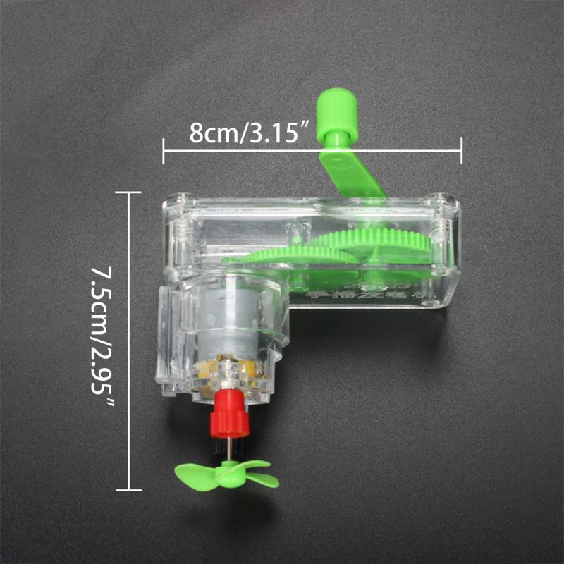 Bricolage manivelle DC générateur modèle ventilateur Kit Science expérience Interactive développer 831F